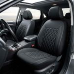 Cubre Asientos de Auto Color Negro con Rombos