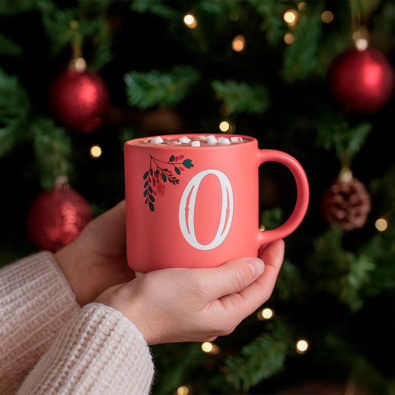 Taza de Cerámica con Letra O de 18.6 Oz