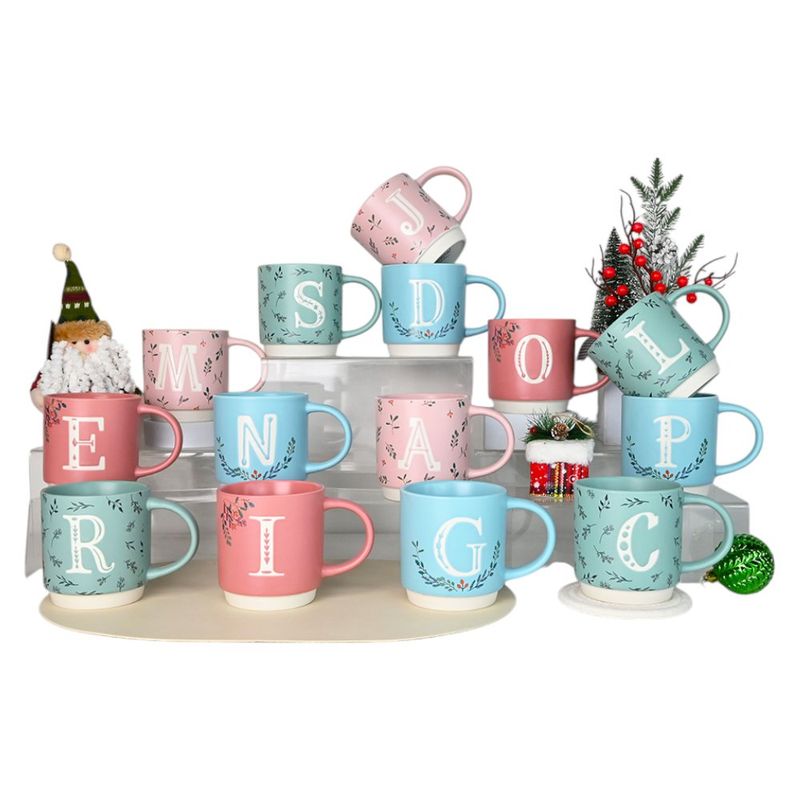 Taza de Cerámica con Letra D de 18.6 Oz