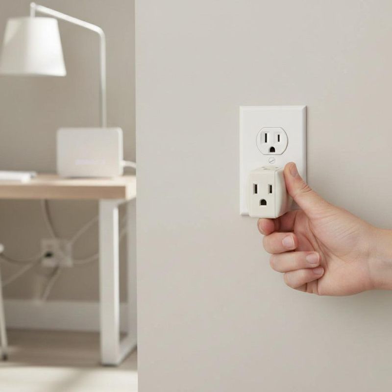 Multicontacto Tipo Cubo Aterrizado de 3 Entradas Blanca