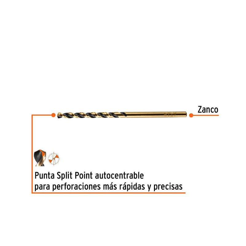 Broca HSS 1/8 Plg Trugold para Metal