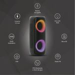 Bocina Inalámbrica Carbono Pocke 2x2 con Luz Led RGB