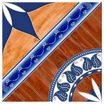 Piso Cerámico Ensenada Acabado Brillante de 43 x 43 cm Color Azul