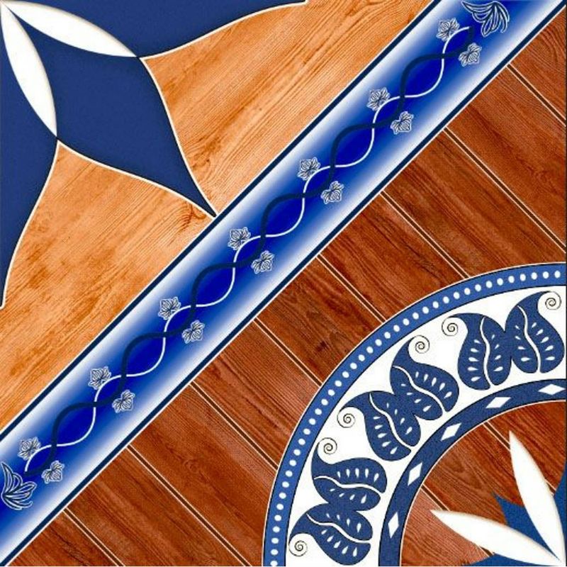 Piso Cerámico Ensenada Acabado Brillante de 43 x 43 cm Color Azul