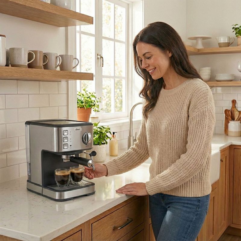 Cafetera Espresso Oster Compacta de 15 Bares