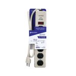 Protector de Voltaje Aterrizada de 6 Entradas Blanca y Negro