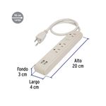 Protector Regleta de 3 Entradas