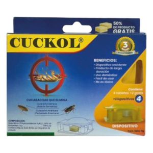 Cebo Mata Cucarachas Cuckol con Dispositivo y Tabletas 7 g