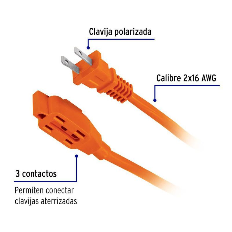 Extensión para Interior De 4 M y 16 Awg