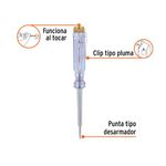 Tester LED Probador de Voltaje Tipo Desarmador Transparente 100-500 V