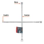 Llave de Cruz tipo X de 20 Plg Pulida y Cromada