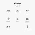 Bocina Portátil Cubitt Power Go Gen 2 con Sonido 360° Color Negro