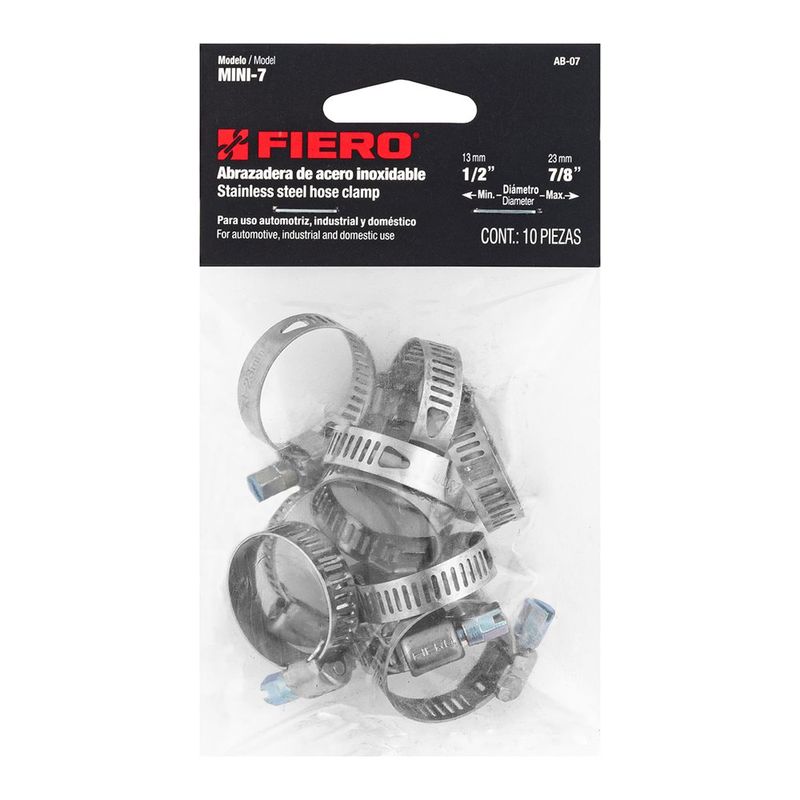 Bolsa con 10 Mini Abrazaderas Reforzadas