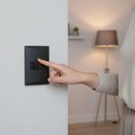 Interruptor Simple Plata Negro 15 A