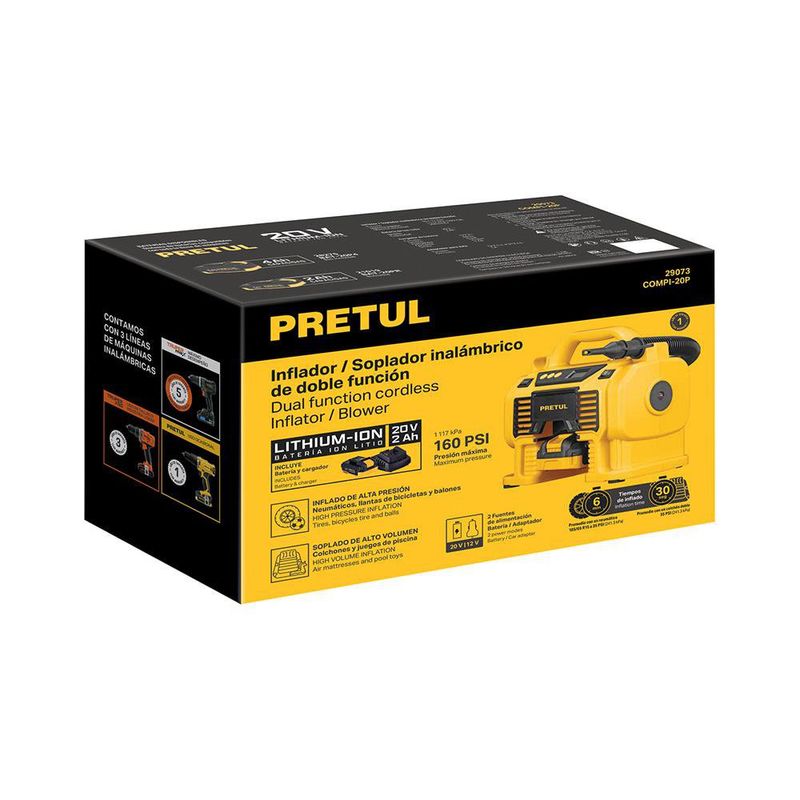 Inflador Inalámbrico de Alta Presión para Automóvil