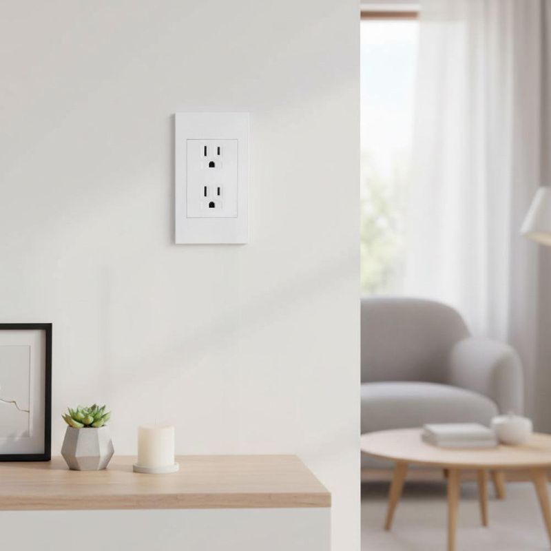 Tomacorriente Sencillo Blanco 1 Módulo