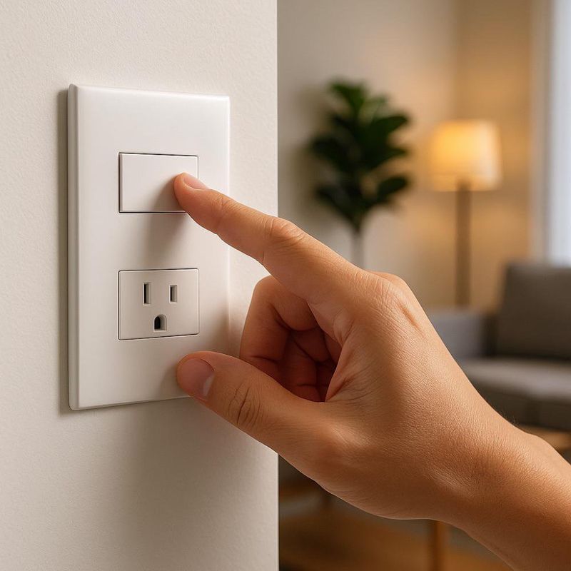 Interruptor Sencillo y Toma 5-15R Doble Blanco