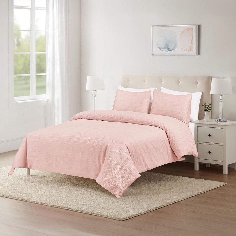 Set de 3 Pzas Edredón Color Rosado Tamaño King