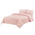 Set de 3 Pzas Edredón Color Rosado Tamaño King