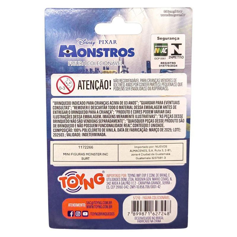 Mini Figura de Monsters Inc Disney Pixar Diseños Surtidos