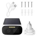 Cámara de Seguridad Inteligente Tipo Bala con Panel Solar para Exterior