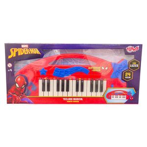 Teclado Musical Infantil con 24 Teclas y Luces Spiderman