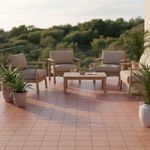 Piso Kronos Terracota Liso 40x40 Cm