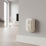 Tomacorriente Doble Oval Marfil 15 A