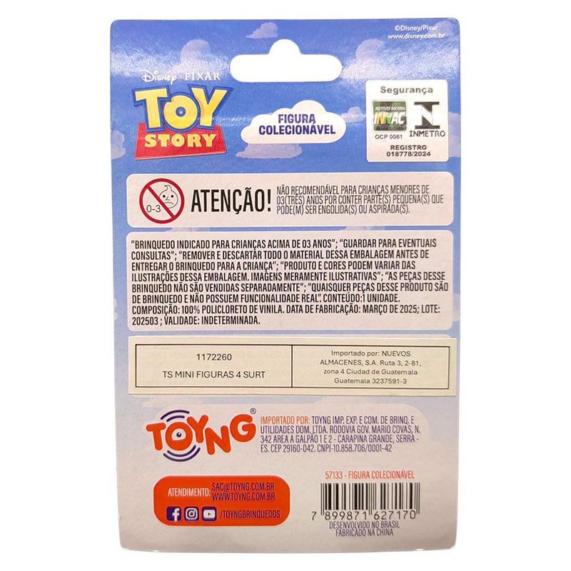 Mini Figuras Toy Story de 4 Plg Diseños Surtidos