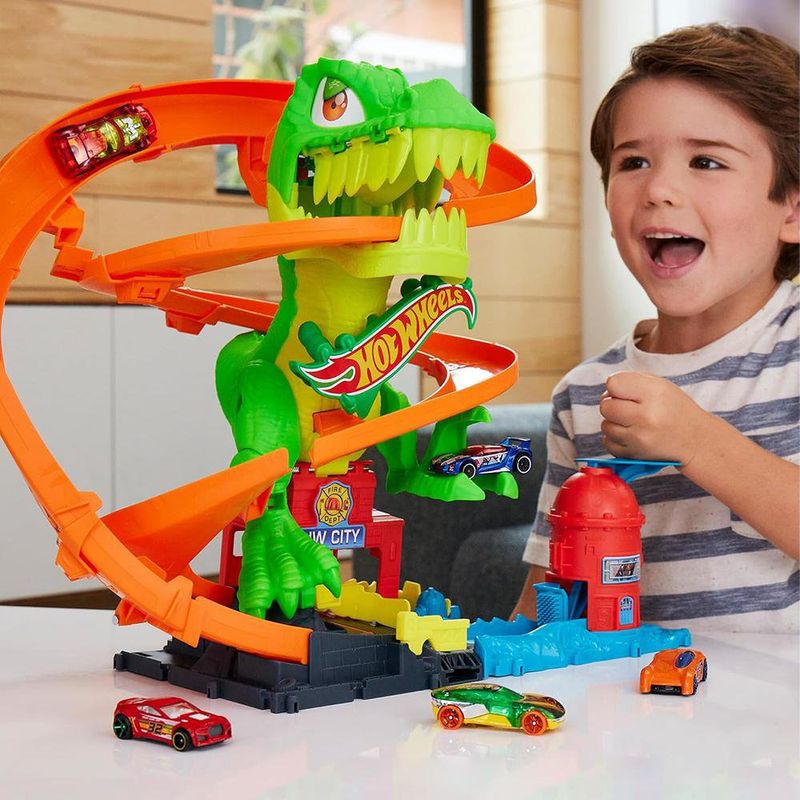 Pista de Autos City T-Rex Blaze Battle