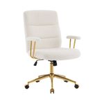 Silla de Oficina Estilo Ejecutivo Elegance Beige y Dorado