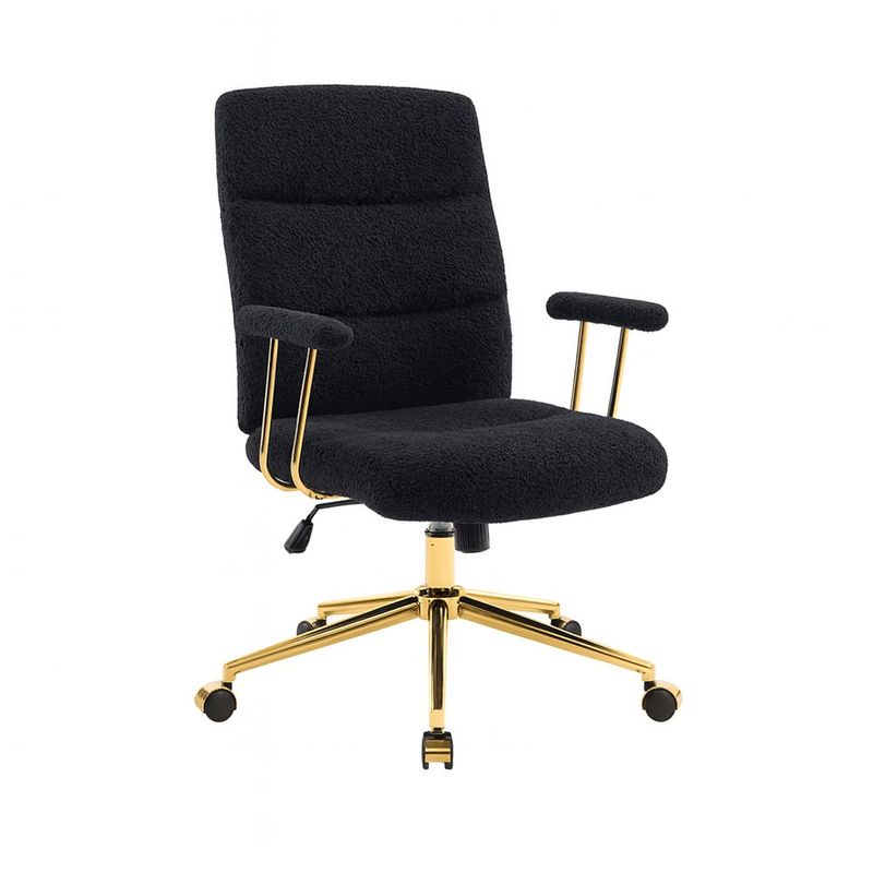 Silla de Oficina Estilo Ejecutivo Elegance Negro y Dorado