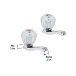 Juego de Llaves Individuales para Lavamanos 1/4 de Vuelta Color Cromo