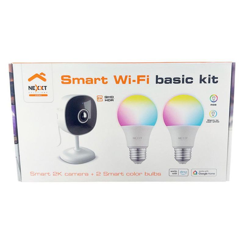 Kit de Cámara 2K con 2 Bombillas Smart