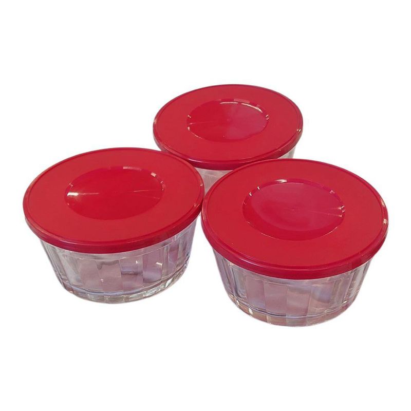Set de 3 Contenedores Herméticos de Vidrio Colores Surtidos