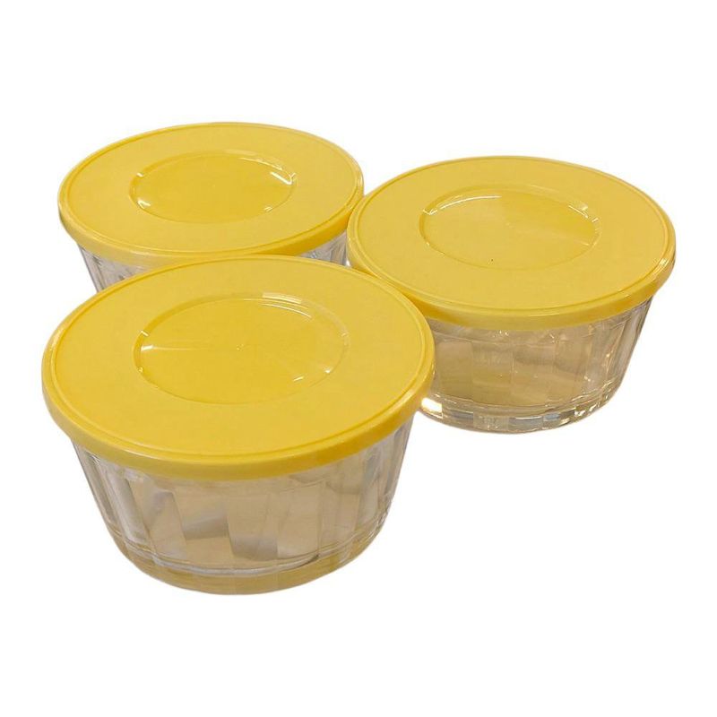 Set de 3 Contenedores Herméticos de Vidrio Colores Surtidos