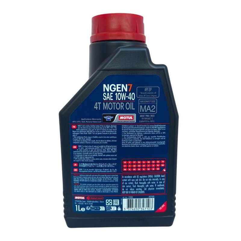 Aceite Para Moto 4T Motul NGEN 7 10W-40 1 L