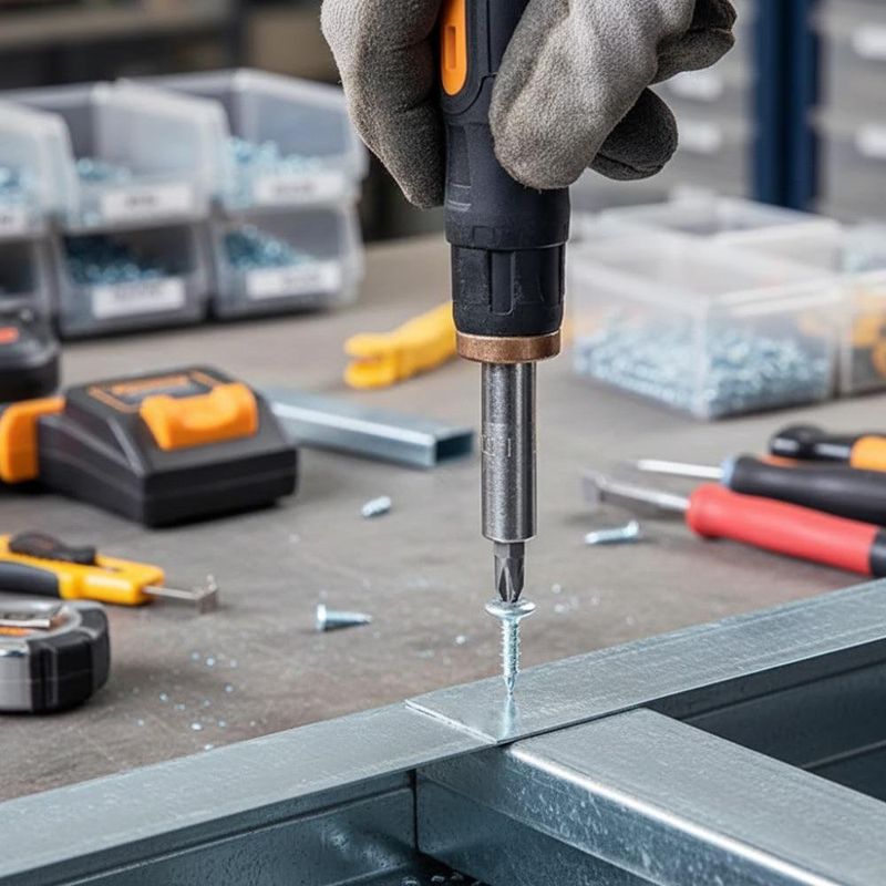 Set de 12 Tornillos para Lámina Cabeza Truss Phillips Punta de Broca de 8 x 1 Plg