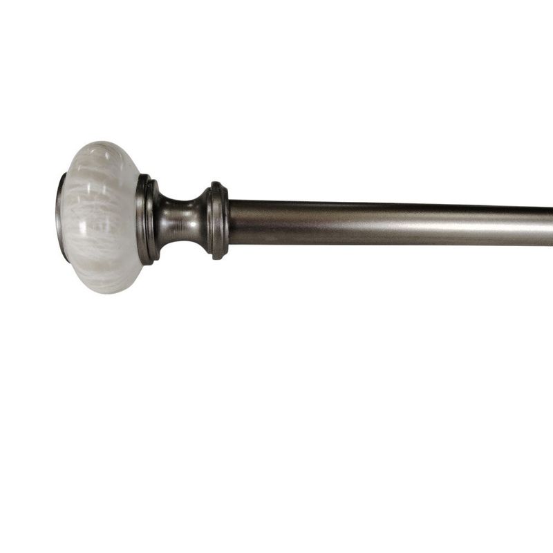 Galería de Metal Marble Extensible 167 a 304 cm Color Pewter con Blanco