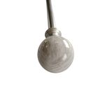 Galería de Metal Marble Extensible 167 a 304 cm Color Plateado con Blanco