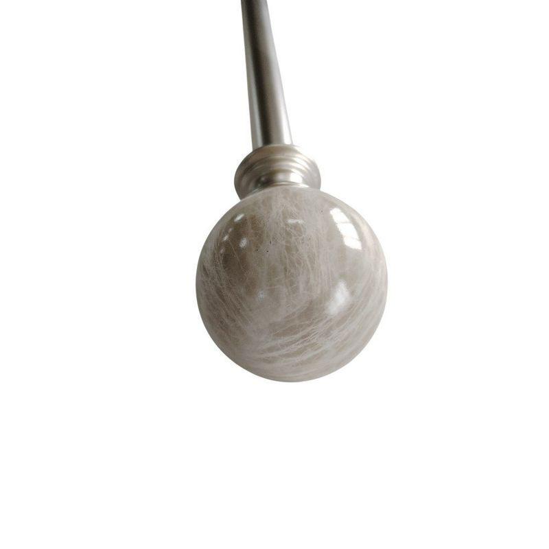 Galería de Metal Marble Extensible 167 a 304 cm Color Plateado con Blanco