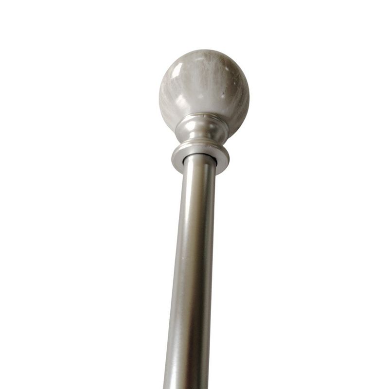 Galería de Metal Marble Extensible 167 a 304 cm Color Plateado con Blanco