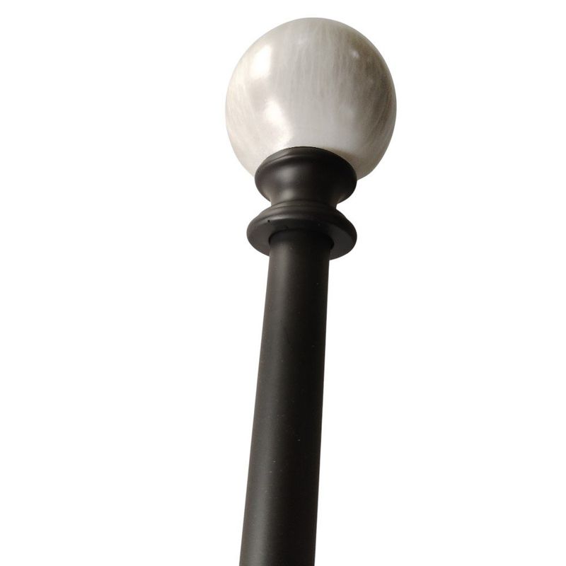 Galería de Metal Marble Extensible 91 a 182 cm Color Negro con Blanco