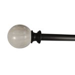 Galería de Metal Marble Extensible 91 a 182 cm Color Negro con Blanco