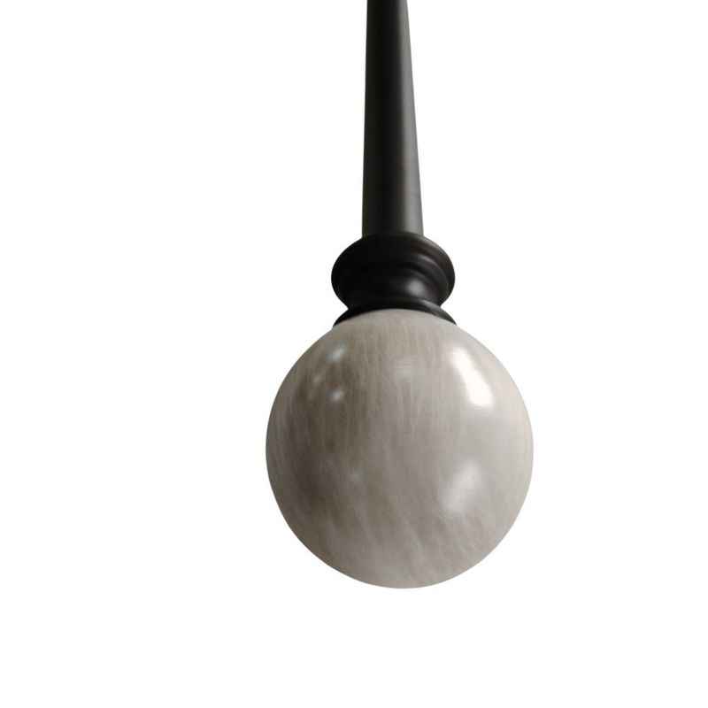 Galería de Metal Marble Extensible 91 a 182 cm Color Negro con Blanco