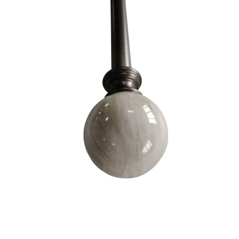 Galería de Metal Marble Extensible 91 a 182 cm Color Pewter con Blanco