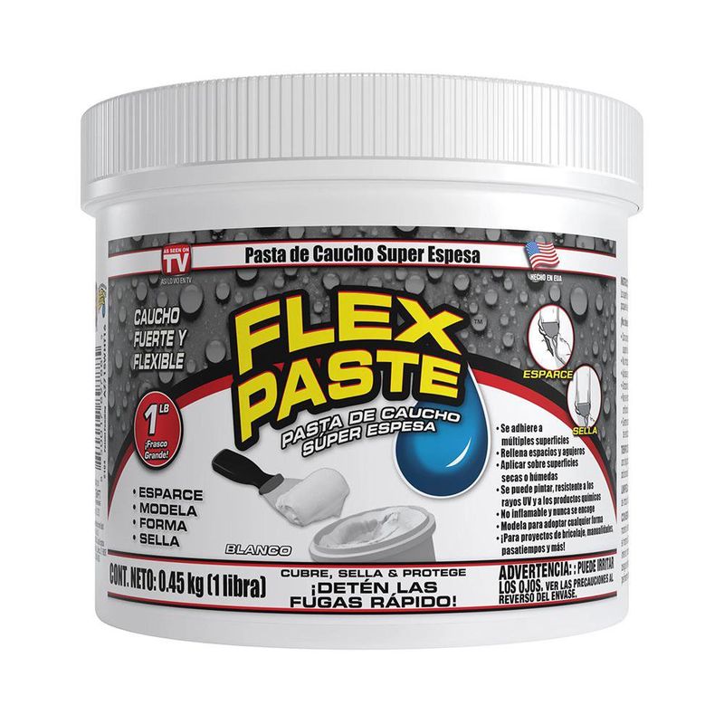Pasta de Caucho Flex Paste Blanca 0.45 Kg