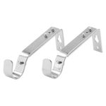 Galería de Metal Emerson Silver extensible de 91 a 182 Cm