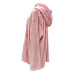 Bata Flannel Suave con Capucha y Bolsa Frontal Color Peach