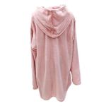 Bata Flannel Suave con Capucha y Bolsa Frontal Color Peach